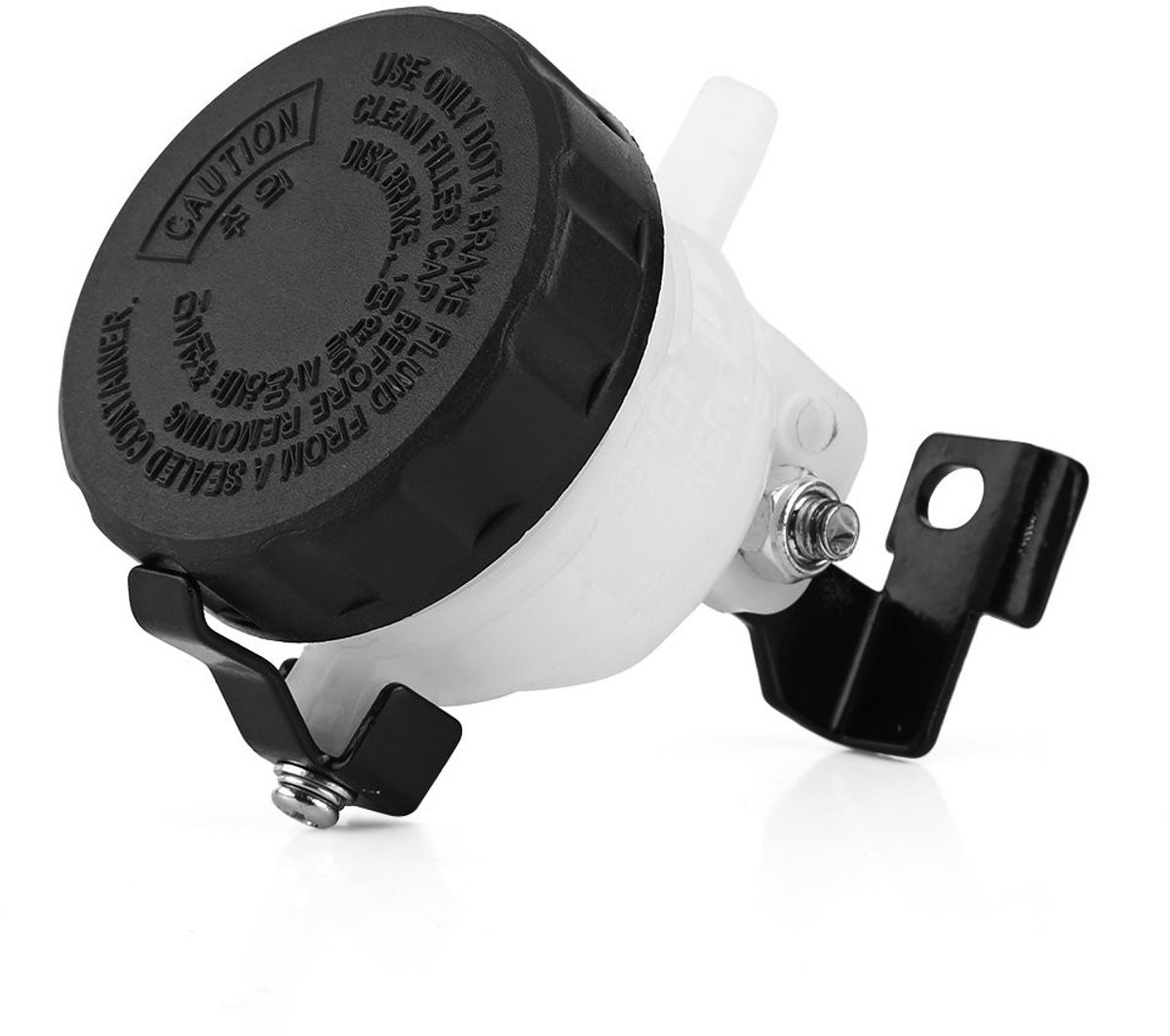 Dailygoods- Remreservoir Universeel - Motorfiets Hoofdcilinder - Plastic Fles - IJzeren Beugel - Duurzaam - Eenvoudige Installatie - Motorremreservoir