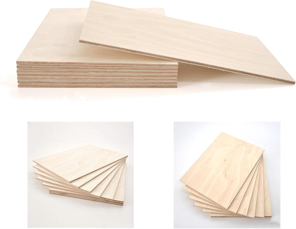 Houten Plaat - Multiplex Paneel - Hobby en Knutselen - Berken Multiplex Kwaliteit - 30x50 cm - Natuurlijk Hout