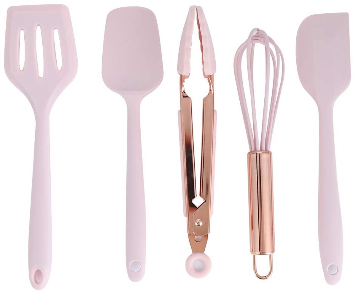 Dailygoods- Keukengerei Set Hittebestendig - Siliconen Spatel - Klopper - Schraper - Garde - Antislip Handvat - Kookgerei