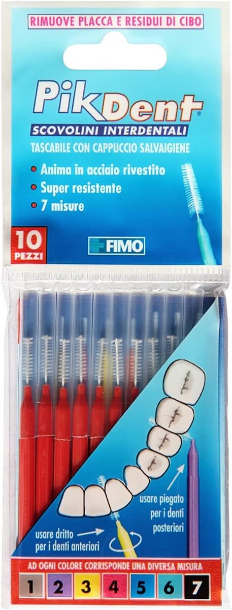 Interdentale borstels - Tandenborstels - Mondhygiëne - Gecoate staalkern - 10 stuks - Rood