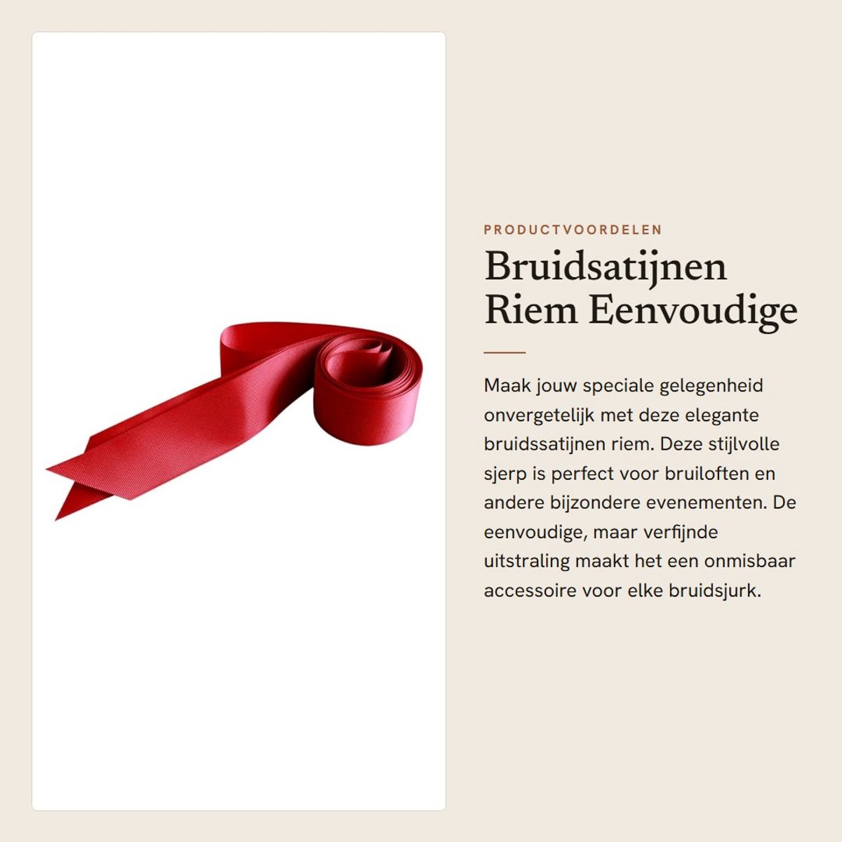 Dailygoods- Bruidssjerp Eenvoudig Design - Tailleband Elastiek - Tailleband Verlenging - Bruidsmeisje - Elegante Bruidsjurk - Stijlvolle Decoratie