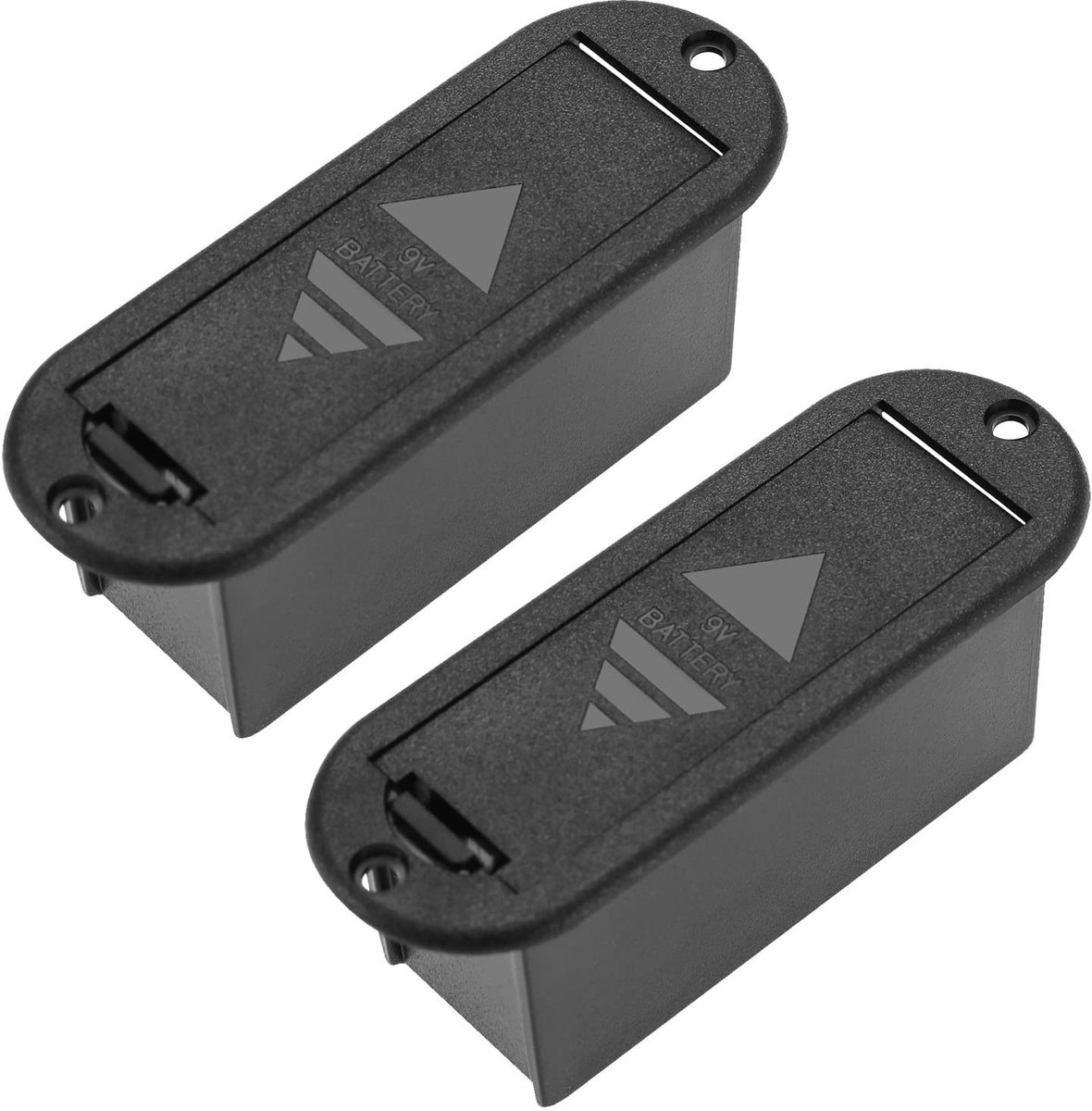 Dailygoods - 9V Batterij Compartiment - Actieve Gitaar Pickup - Duurzaam kunststof - Zwart - Batterij Box Case - Geschikt voor gitaar - Stijl A