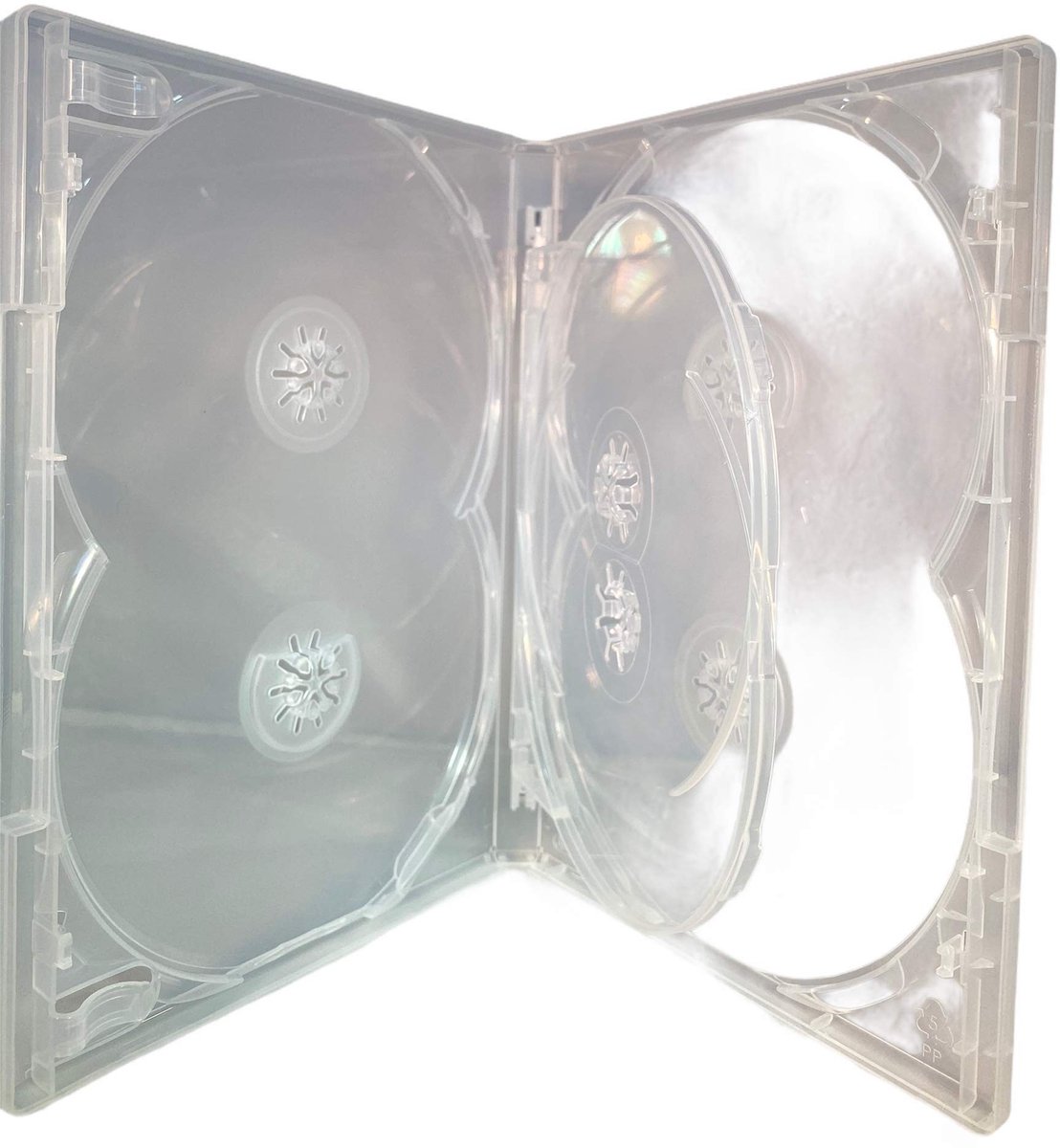 Dailygoods- DVD Case 6-Disc - Transparant - Schokbestendig - Ruimtebesparend - Hoogte 20 cm - Ideaal voor opslag - Mediaopslag