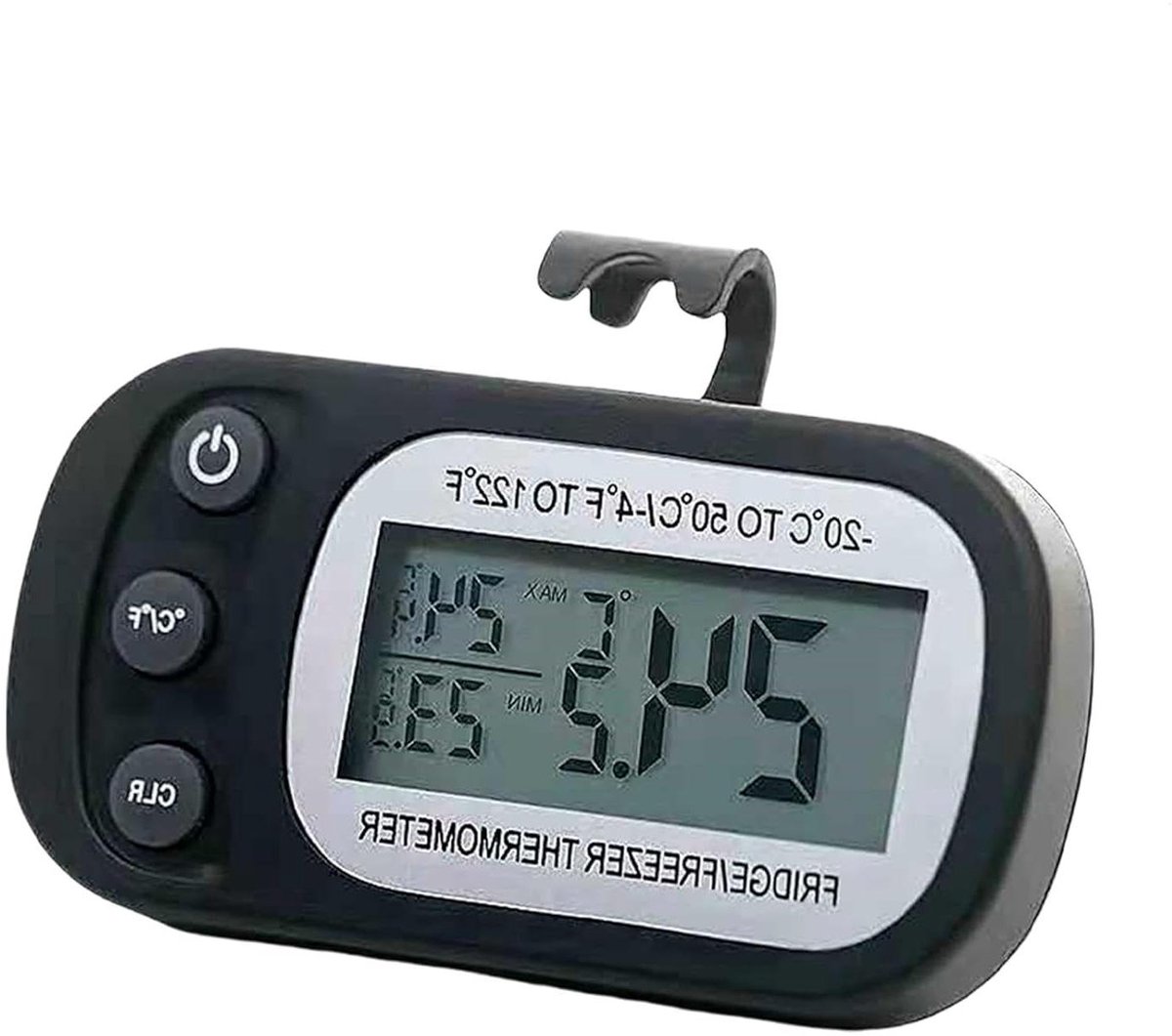 Koelkast Thermometer - Vriezer Meter - Voedsel Vers Houden - Waterdicht IPX3 Structuur - -20~50℃ - Zwart