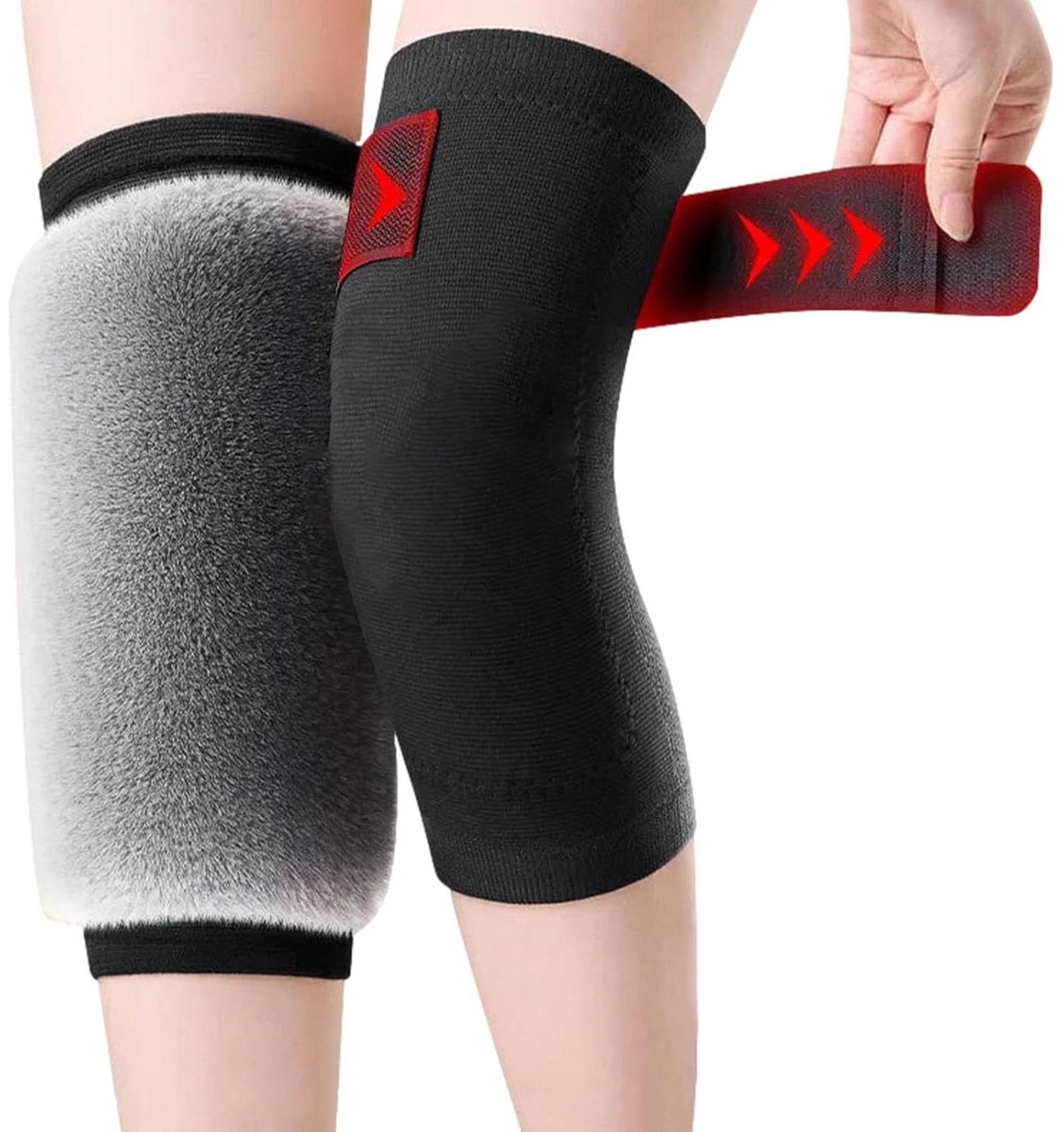 Dikkere Kniebeschermers - Beenwarmers Knie - Winterse Activiteiten - Voorkomt Vochtophoping - 27 x 16 cm - Zwart