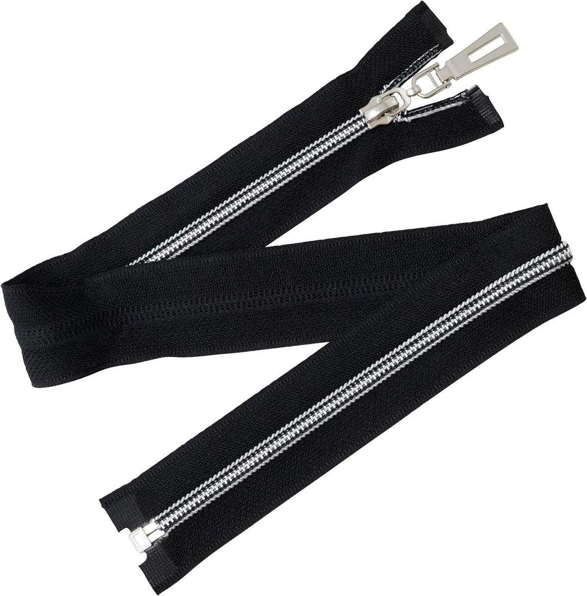 Spiraalritsen Set - Deelbare Ritsen - Kleding Repareren - Decoratieve Schuiver - 50 cm - Zwart