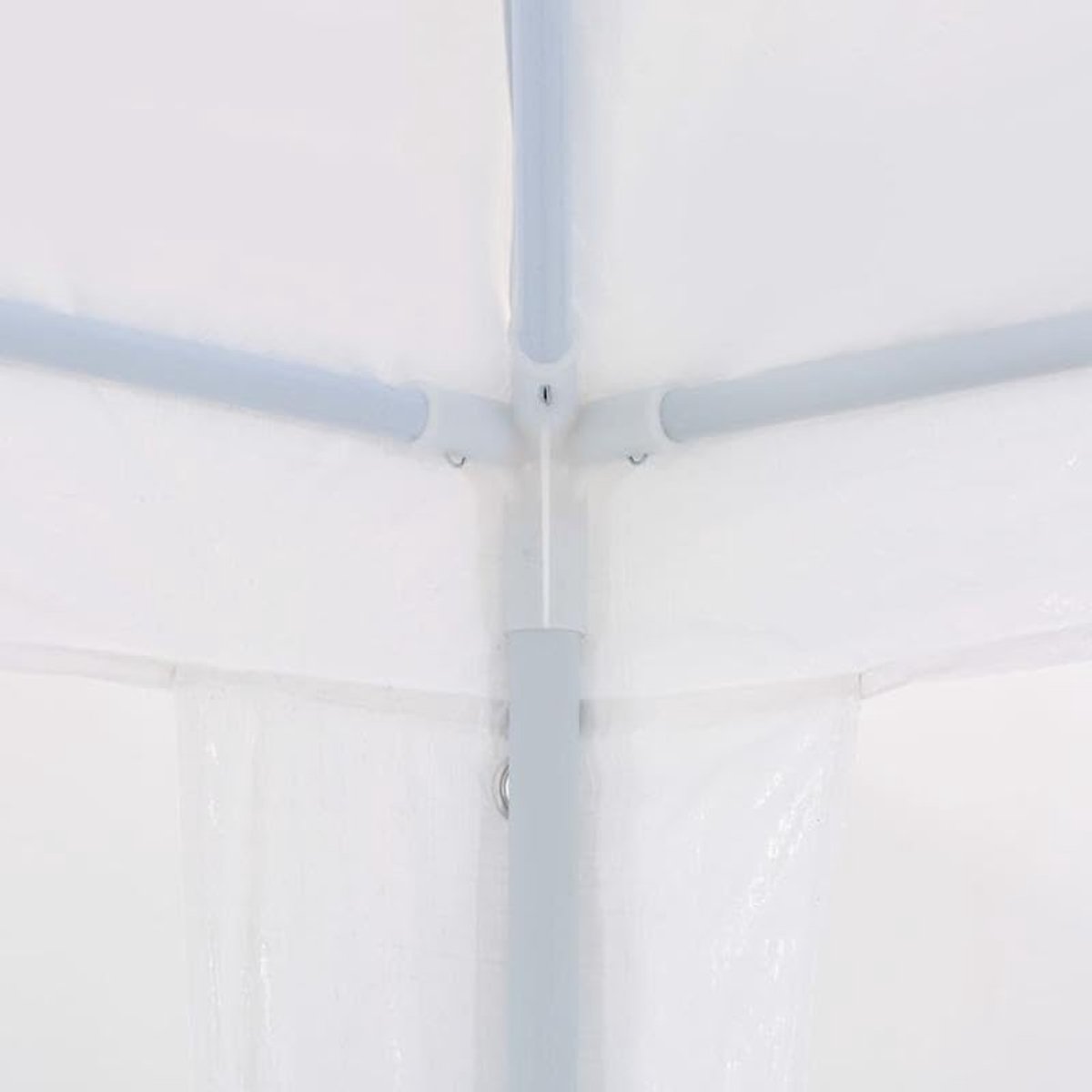 Partytent 3x6m - Tuinpaviljoen Feesttent - Buitenfeesten Organiseren - Waterdicht UV-bestendig PE Dak - 3x6 meter - Wit