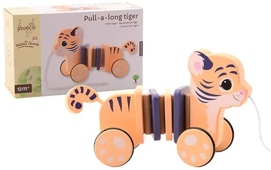 Jouéco Trektijger The Wildies Family Junior 23 Cm Hout Oranje van Jouéco — afbeelding 4