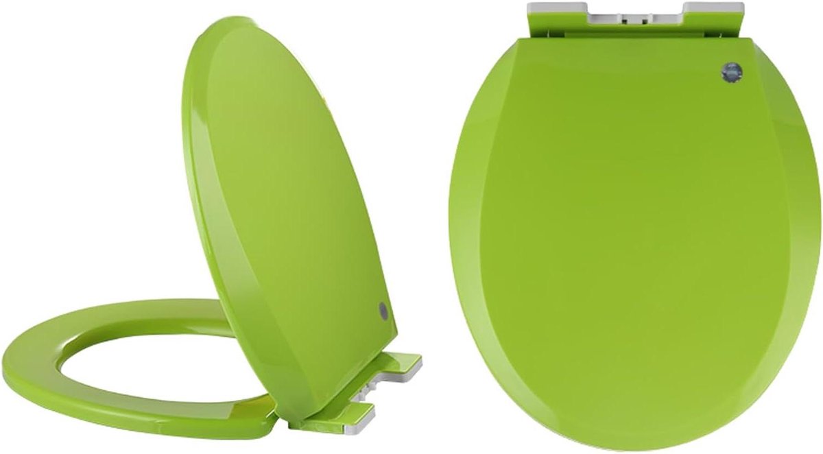 Toiletzitting Rond - Toiletbril Zachtsluitend - Badkamer Vernieuwen - Quick Release Reiniging - 360x410mm - Oranje