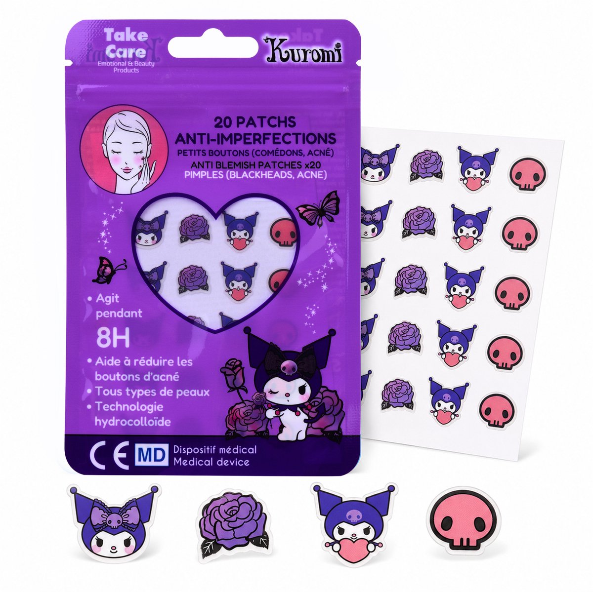 Kuromi Pimple Patch - Blackheads Remover - Mee Eters Verwijderen - Acne patch - 20 patches