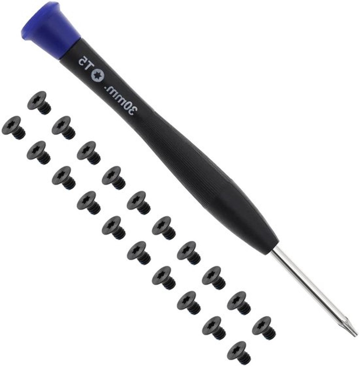 Laptop schroeven - Torx T5 - 20 stuks - M2x3 - voor laptop onderdelen - geschikt voor STEALTH 13.3 inch - zwart - met T5 Torx schroevendraaier.