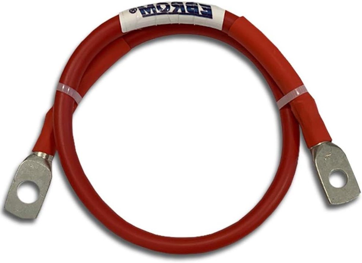 Accukabel 10 mm² - Autokabel - Voertuig Elektronica - Kant-en-klaar gemonteerd - 160 cm - Rood