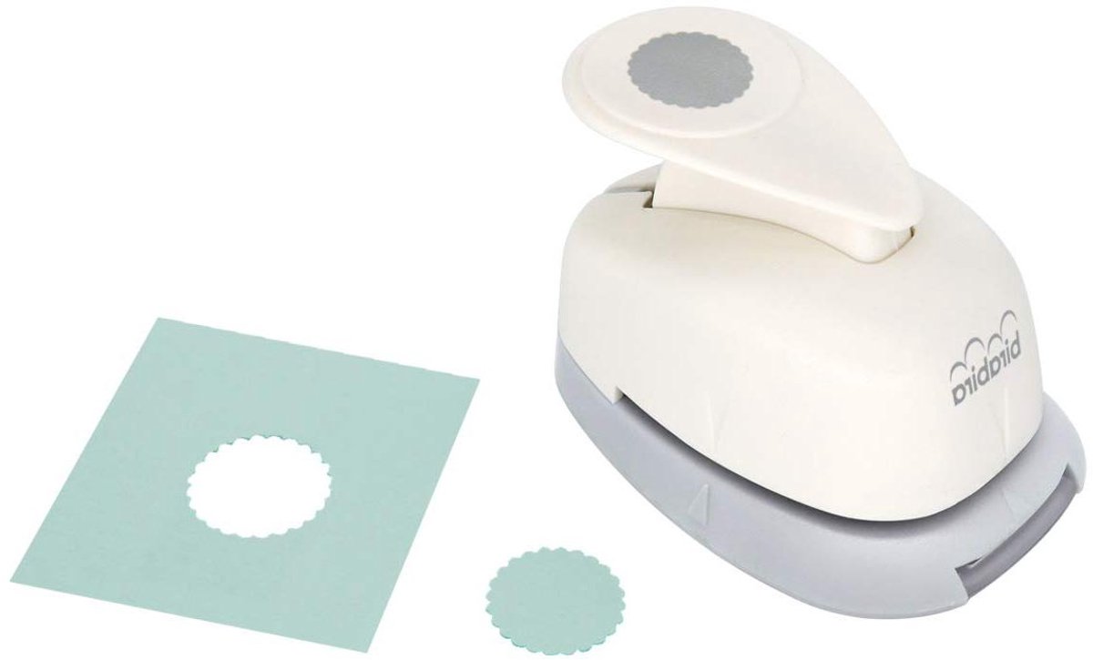 Ambachtelijke Pons - Papier Snijder - Kaarten Maken - Geschulpte Cirkel - 5/8 Inch - Zilver