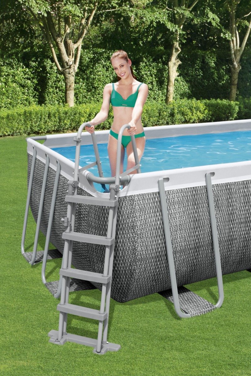 Bestway Power Steel pool set with filter pump - 549 x 274 x 122 cm - Rattan print