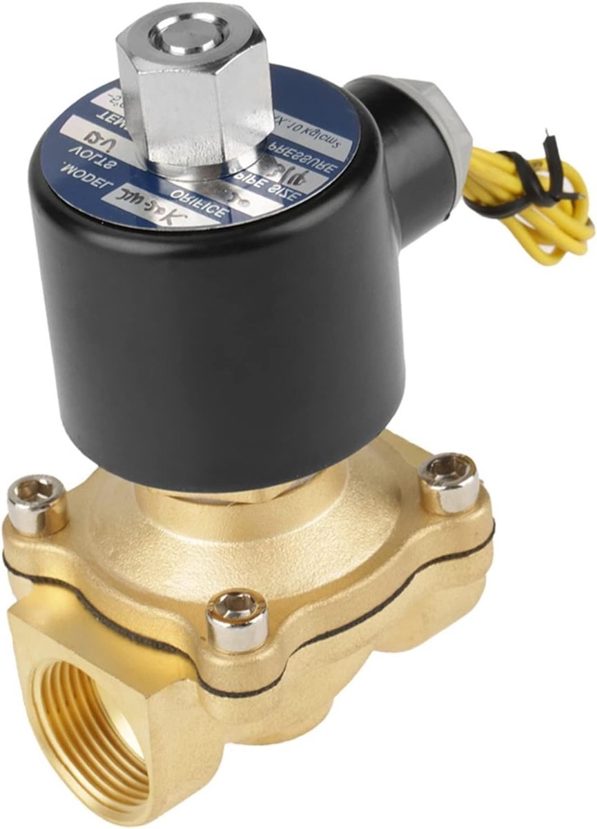 3/4" DC 12V Normaal Open Messing Elektrische Solenoidklep voor Water, Lucht en Gas Toepassingen