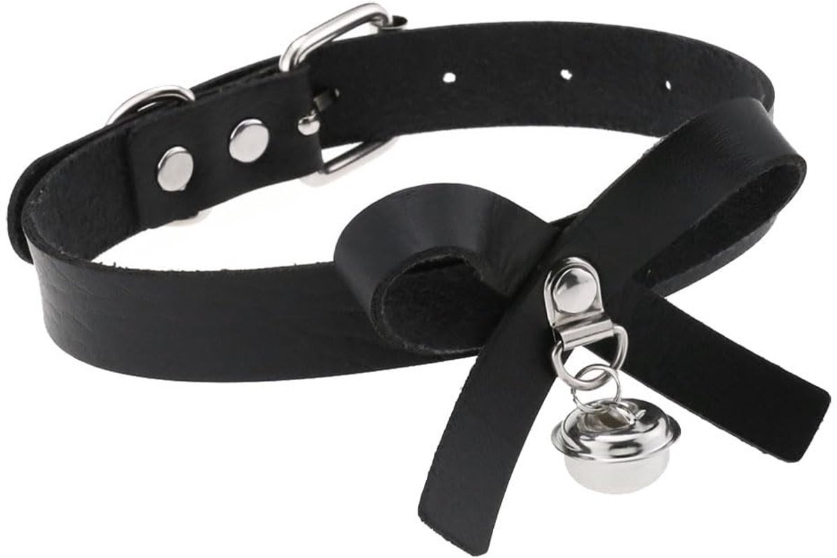 aladdien - Strik Choker Ketting - Chunky Boog Design - Zwart - Hypoallergeen - Verstelbare Kraag - Geschikt voor Vrouwen en Meisjes
