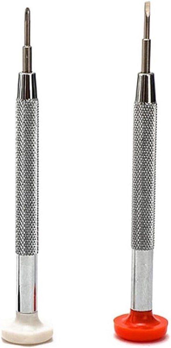 Bril Schroevendraaier Set - Reparatie Kit - Kleine Reparatie - Antislip Handgreep - 10cm - Zilver