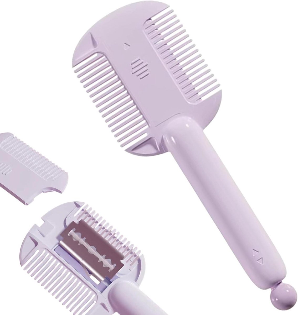Haarkam - Verzorgingsborstel Stylingkam - Dagelijkse Haarverzorging - Dubbelzijdig Ontwarren - 18 cm - Paars