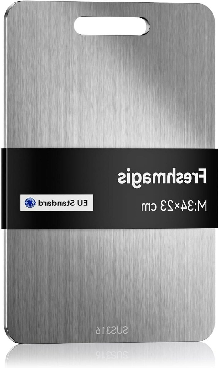 Duurzame RVS Snijplank 34x23cm - Hygiënisch en Krasbestendig Keukengerei
