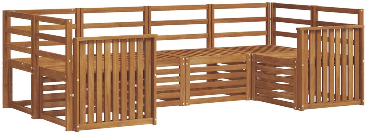 vidaXL Buiten - bank - set - 6 - st - 6-zits - Naturel - Massief - Acacia - Hout