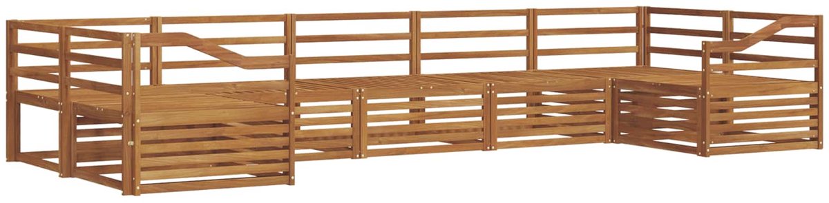 vidaXL Buiten - bank - set - 7 - st - 7-zits - Naturel - Massief - Acacia - Hout