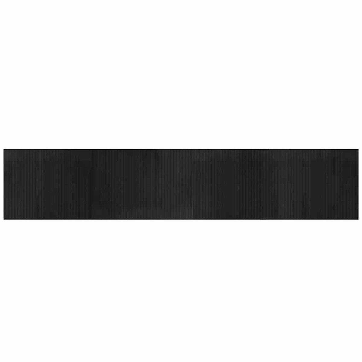 vidaXL - Vloerkleed - rechthoekig - 80x400 - cm - bamboe - zwart