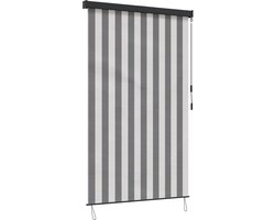 vidaXL - Rolgordijn - Antraciet - en - Wit - 100 - x - 250 - cm - Stof - en - Aluminium