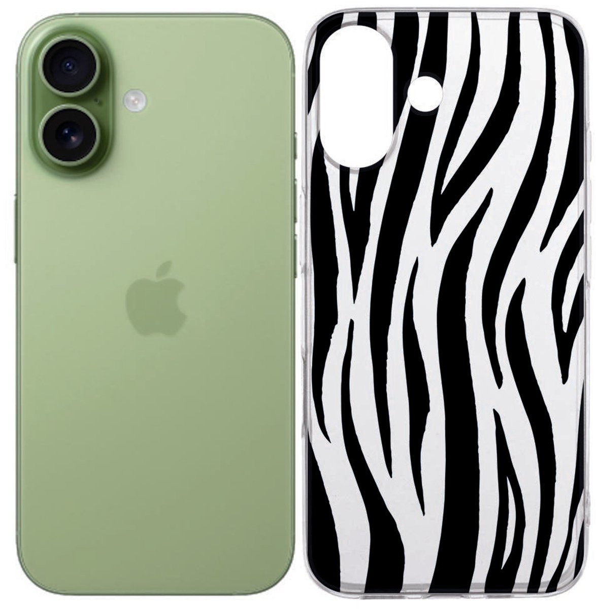 Zebra Hoesje iPhone 17 – Softcase TPU Softcase