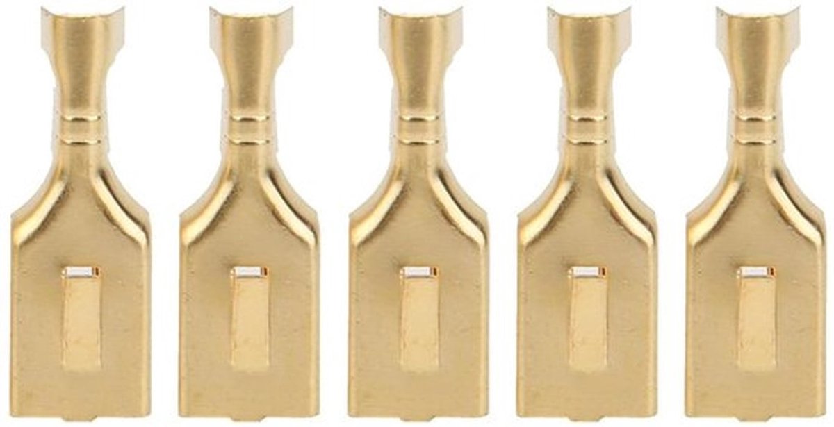 Dailygoods- Veerklem Goud - Messing - 100 Stuks - Steekklem - Bladconnector - Geschikt voor Noppenbreedte 7,8 mm - Connector