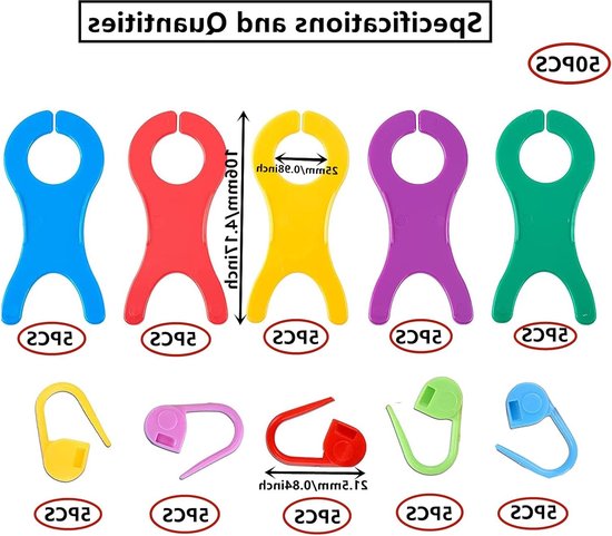 25 Stuks Spoel Draadplaten van Plastic voor Borduren + 25 Stuks Lock Markers voor Kruissteken — afbeelding 5
