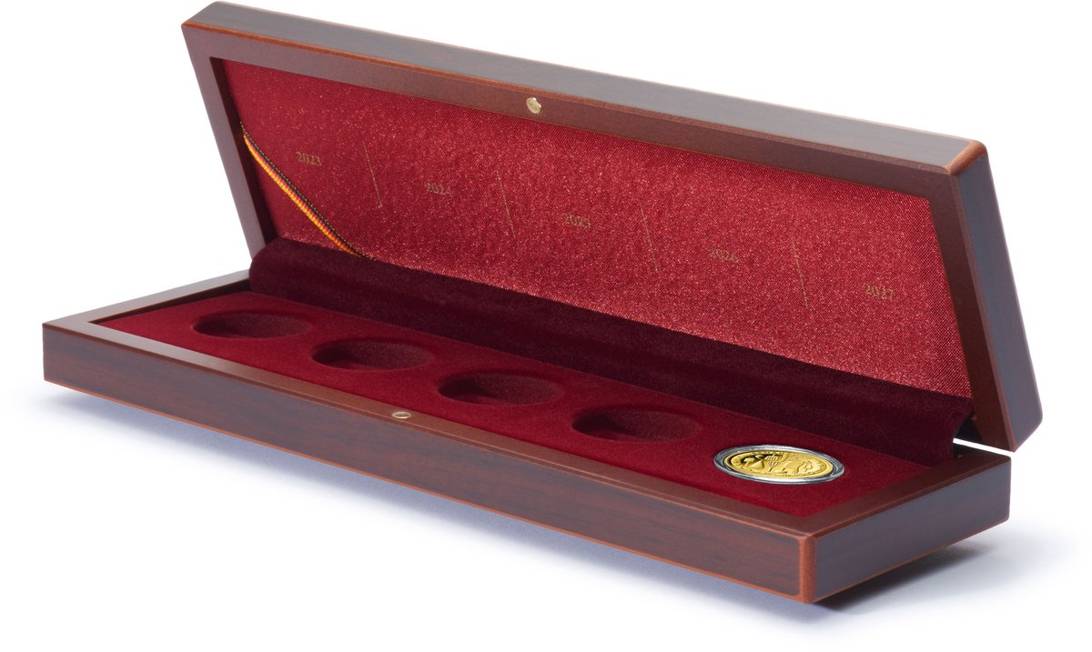 VOLTERRA - Muntkoffer - Muntenkoffer voor 5 Duitse gouden 50-euromunten “Deutsches Handwerk” in capsules