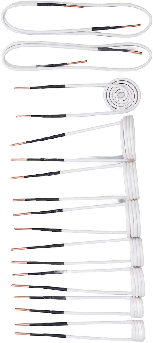 10 Stuks Inductieverwarmerspoelen met Messing Kern, Elektrische Warmte-inductiespoelset voor Roestverwijdering en Warmtebehandeling — afbeelding 3