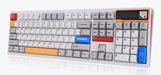 Ticktype DP104 Aangepast Tri-Mode Draadloos Mechanisch Toetsenbord