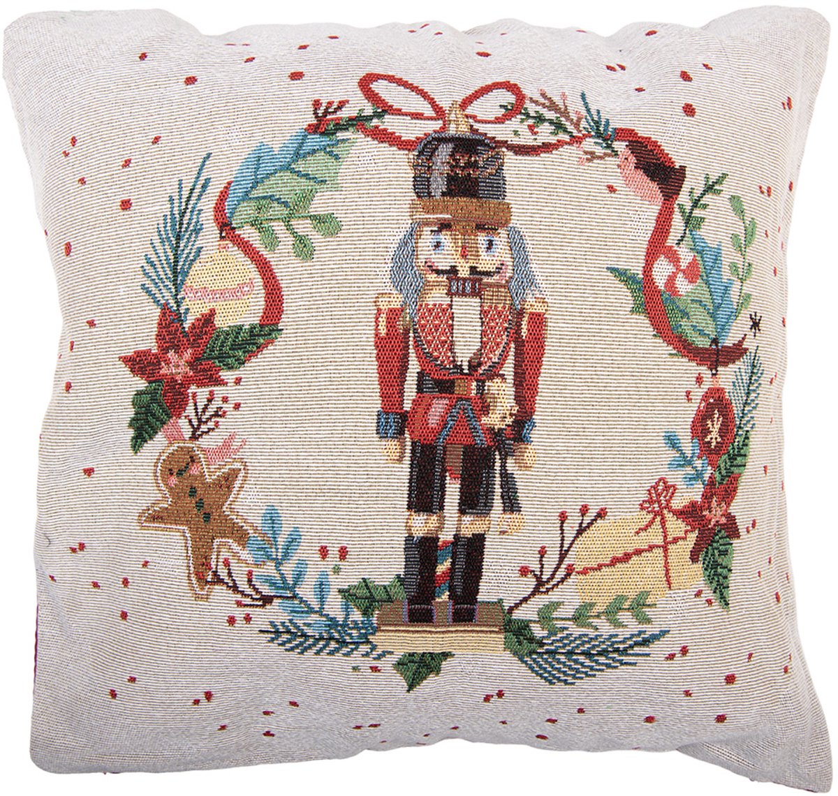 Clayre & Eef Sierkussen 45x45 cm Beige Polyester