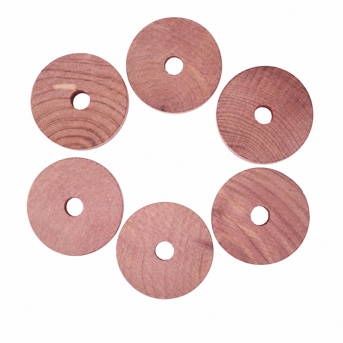 Monza Home® Cederhouten Anti‑Mot Ringen – 6 stuks – FSC – Natuurlijke Bescherming