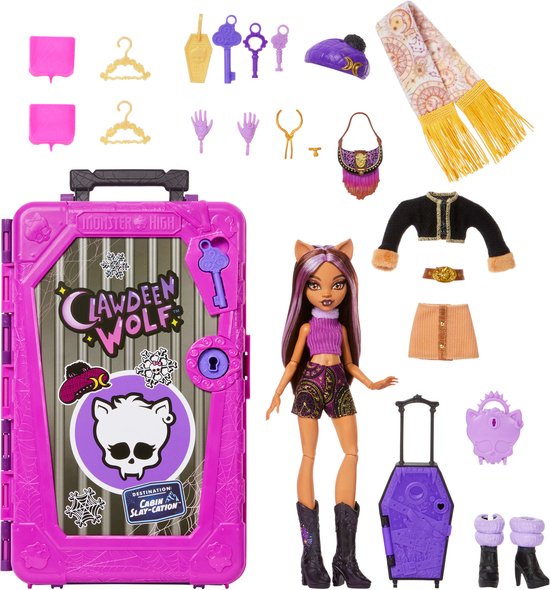 Monster High Skulltimate Secrets Cabinevakantie Speelset - Clawdeen Wolf Pop en Accessoires van Monster High — afbeelding 4