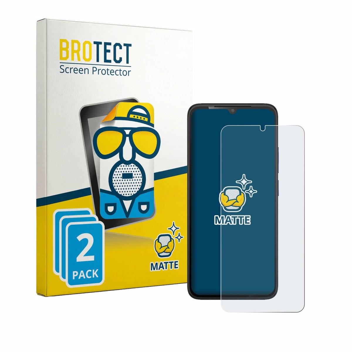 BROTECT - Screenprotector voor TCL K70 SE - Folie Beschermfolie matte 2 Stuks