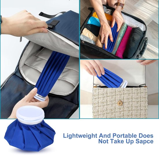 IJs zak - Koude kompressen - Pijnverlichting - Herbruikbaar en lekvrij - 9 inch - Blauw — afbeelding 4