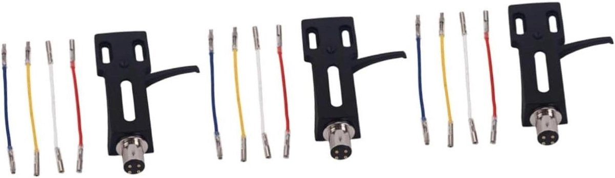 Draaitafel Headshell - Phono Montage - Muziek Afspelen - Universele Pasvorm - 3 Stuks - Zwart