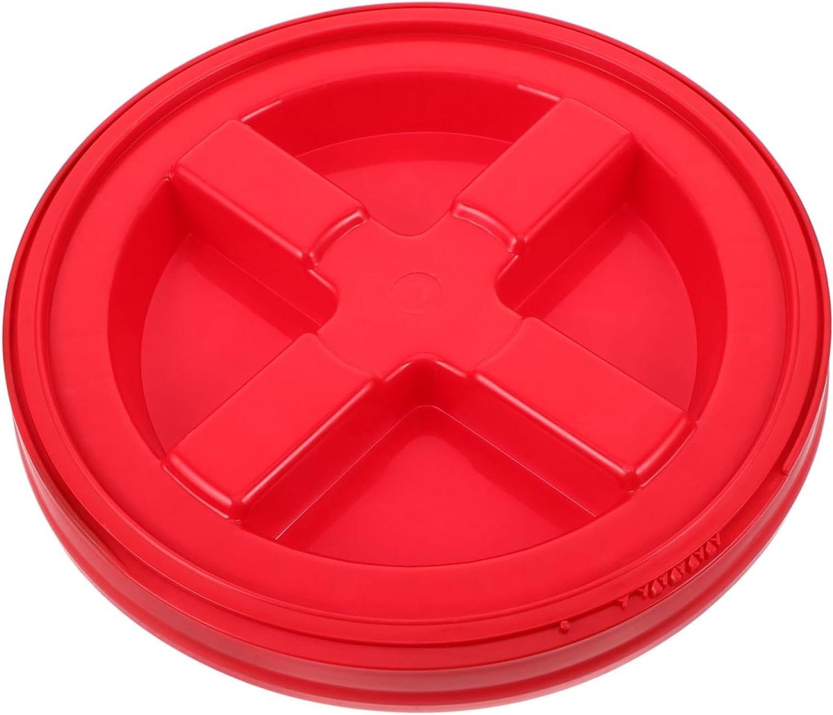 Emmer Deksel - Sluitdeksel - Auto Wassen - Slagvast Ontwerp - 31 cm Diameter - Rood