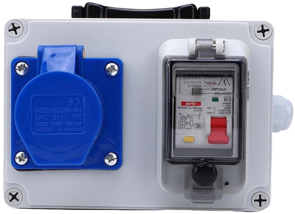 Stroomverdeelkast - Verdeelbox - Buiten Elektriciteit - Waterdicht IP67 - 175x125x75mm - Grijs
