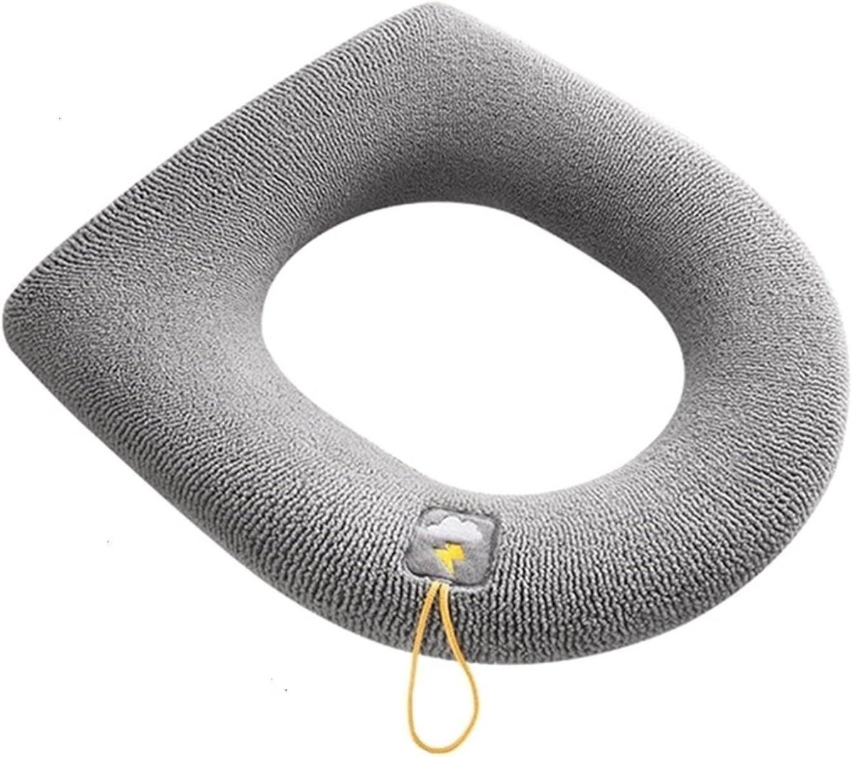 Toiletbril Kussen - Zachte Zitting - Comfort Verhogend - Machinewasbaar - 36x44cm - Grijs