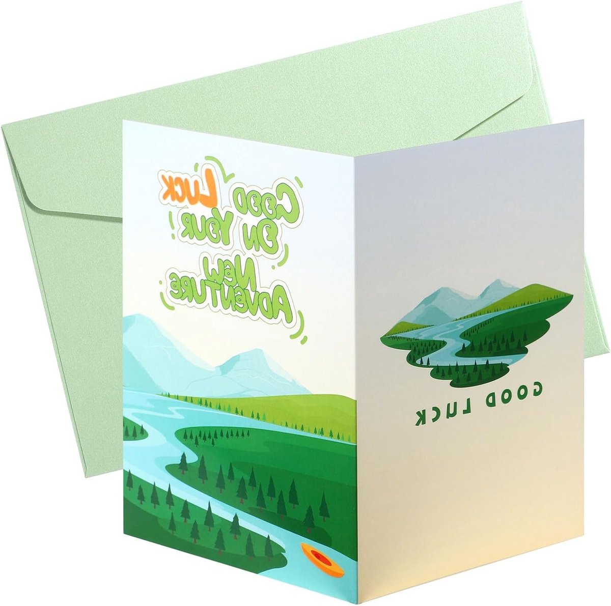 Afscheidskaarten voor Collega's, 24x18cm Gelukwensen voor je Nieuwe Avontuur met Envelop - Afscheidscadeau en Gelukskaar voor Pensionering
