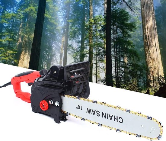 Elektrische Kettingzaag - Houtzaag Boomzaag - Tuinonderhoud Snoeien - Gereedschapsloze Instelling - 406 cm Geleideplaat - Koperrood — afbeelding 3