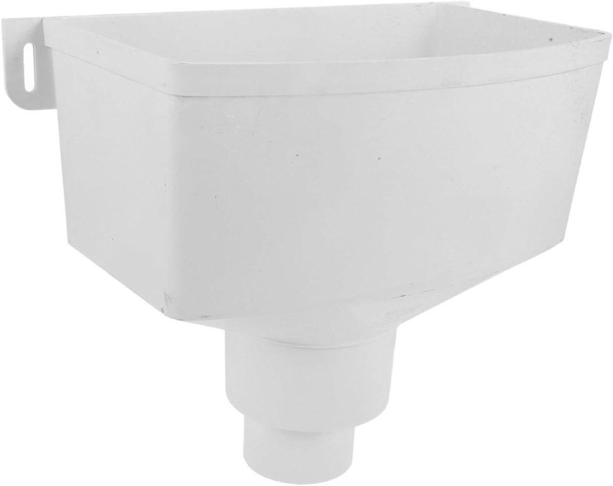 Emmer Afvoerpijp - Regenpijp Extender - Regenwater Opvangen - Stevige PVC Constructie - 33.2 x 27.8 x 18cm - Wit