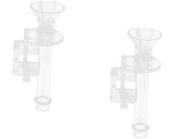 Aquarium Voederbuis - Garnalenvoerbuis - Vis voeren - Transparant ontwerp - 2 stuks - Afgebeeld