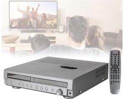 Home Theatre Versterker - Audio Receiver - Film Geluid - Ingebouwde DVD Speler - 36x36x9 cm - Zwart