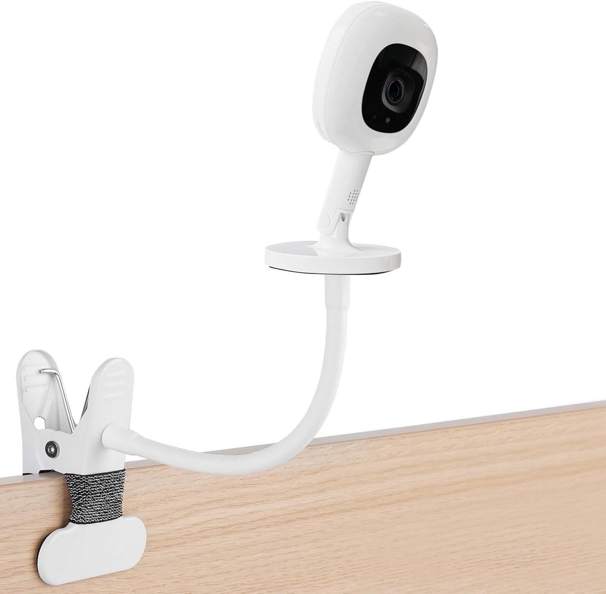 Babyfoonhouder - Flexibele Arm - Babykamer Monitoren - Verstelbare Klem - 8 Inch Arm - Zwart