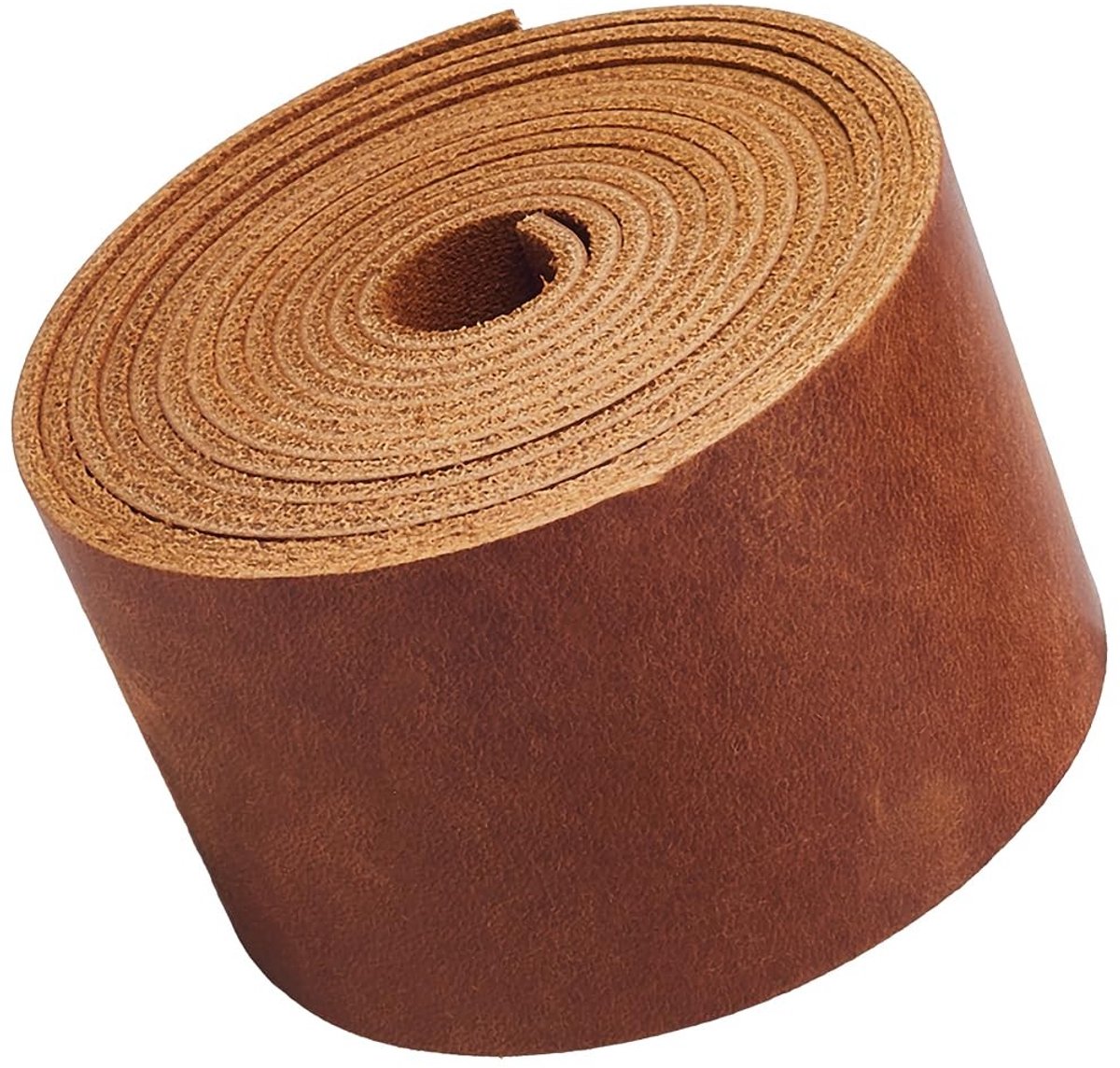 aladdien - Leren Riem - Volnerf Echt Leer - Zadelbruin - Handwerk Gereedschap - 2 m x 5 cm - Kwaliteit AB Banden