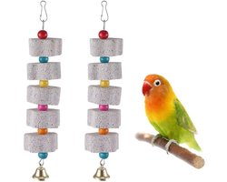 Store_9 - Vogel Knaagspeelgoed - Grote Speelgoed met Bel - Stimulerend - Voor Papegaaien en Kleine Huisdieren - Mineralen Beak Whetstone - Versterk...